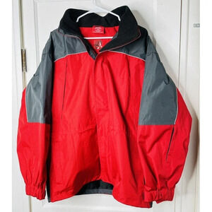 Vtg Marlboro Red Star Label Red Gray Color block Windbreaker Zip Men Jacket M